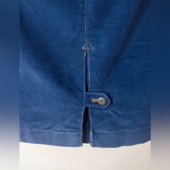 Brooks Brothers Navy Corduroy Skirt With Zipper Pockets Size 8 - Picture 7 of 10
